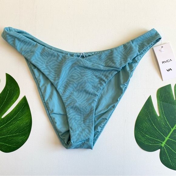RVCA Run Wild Crossback Bikini Top Size S